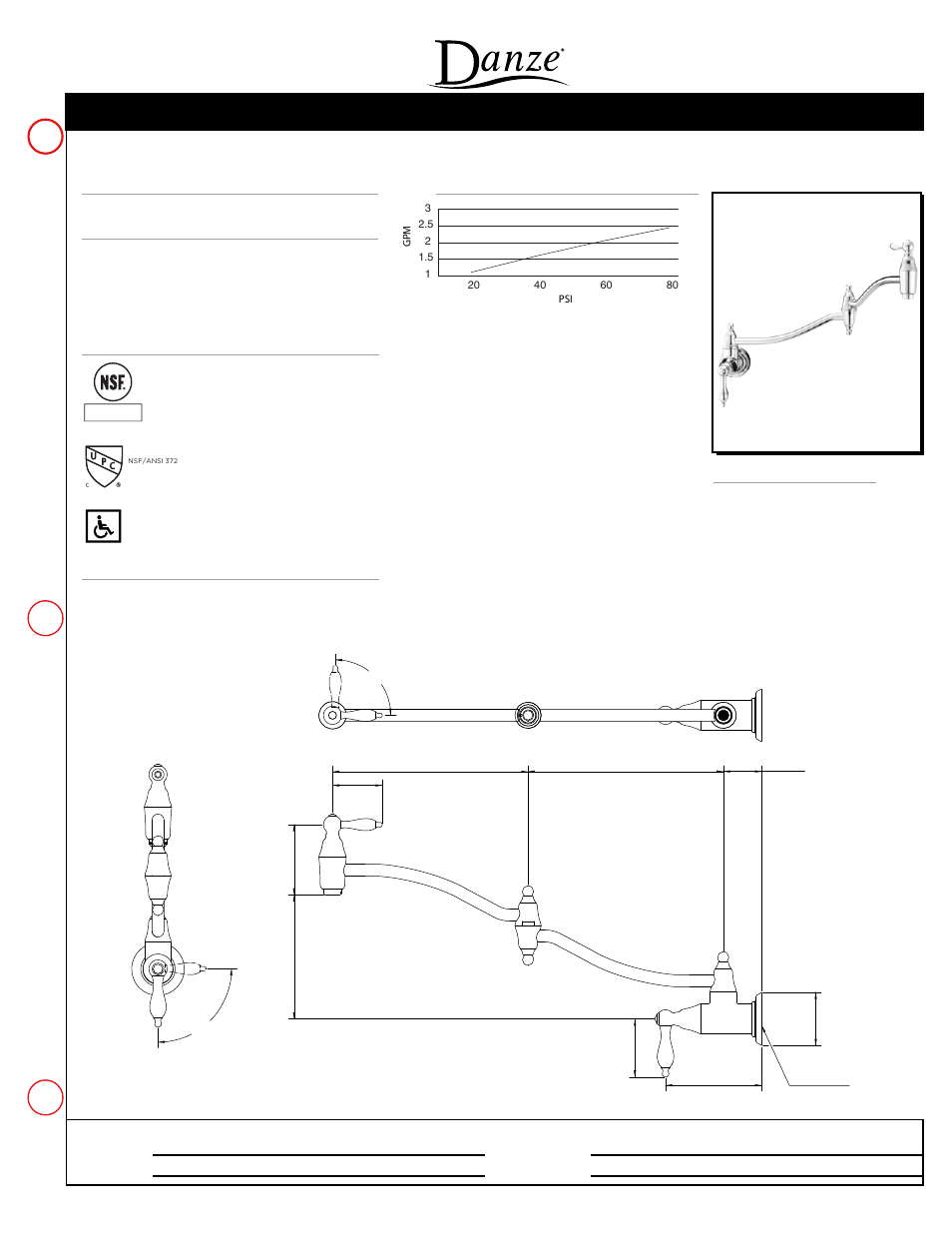 Danze D205040 - Spec Sheets User Manual | 1 page