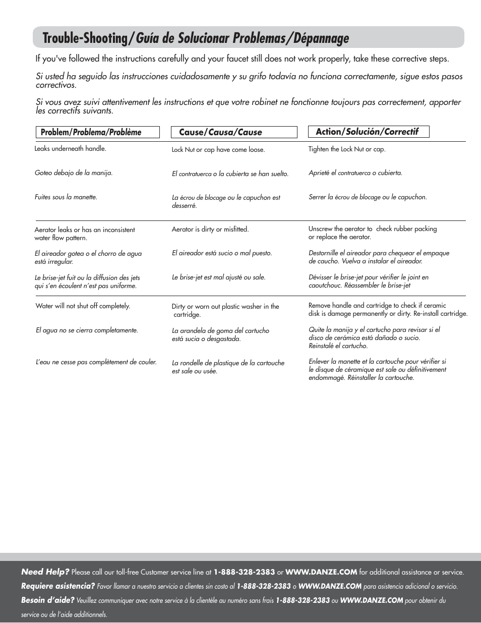 Danze D454612 - Installation Manual User Manual | Page 7 / 7