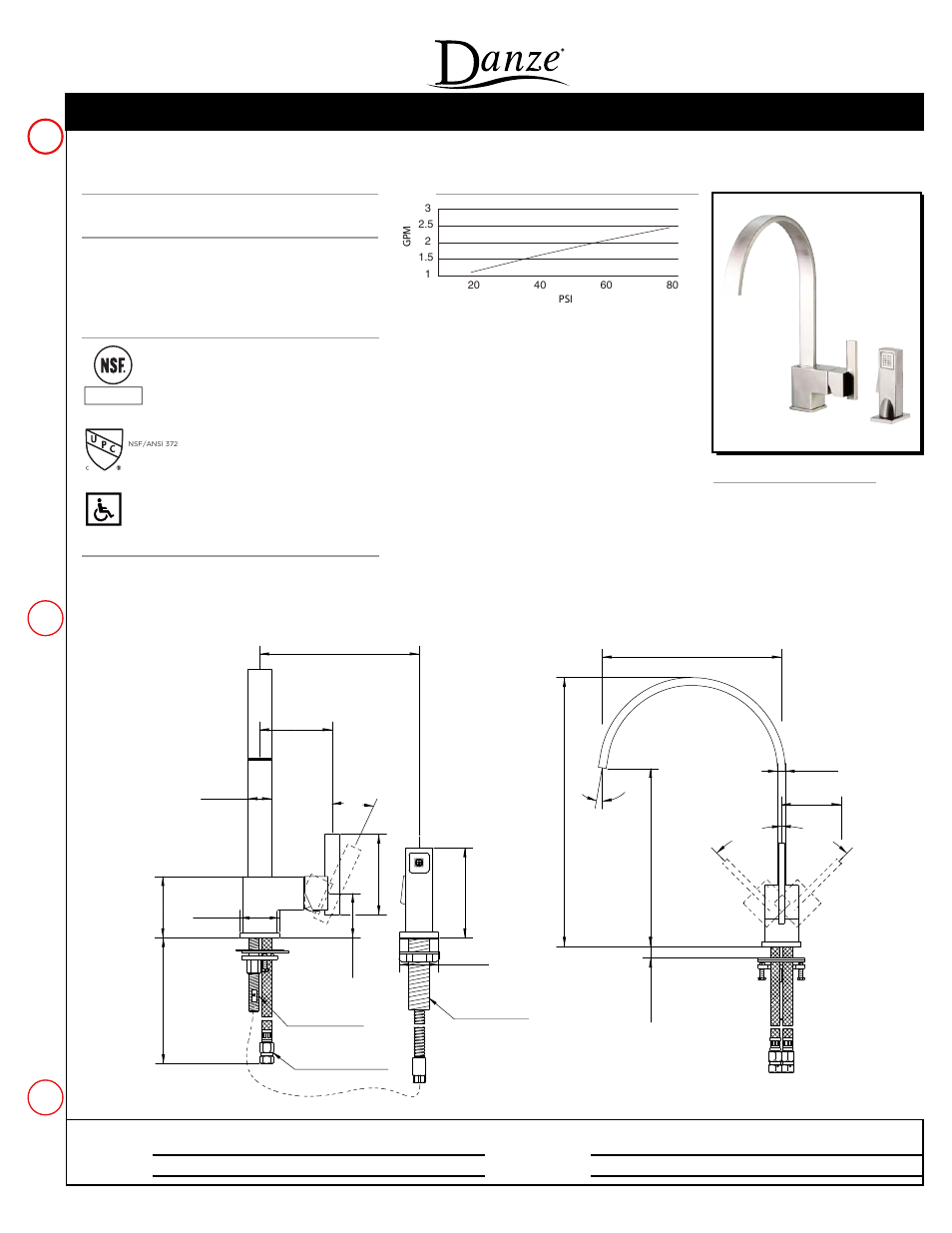 Danze D401544 - Spec Sheets User Manual | 1 page