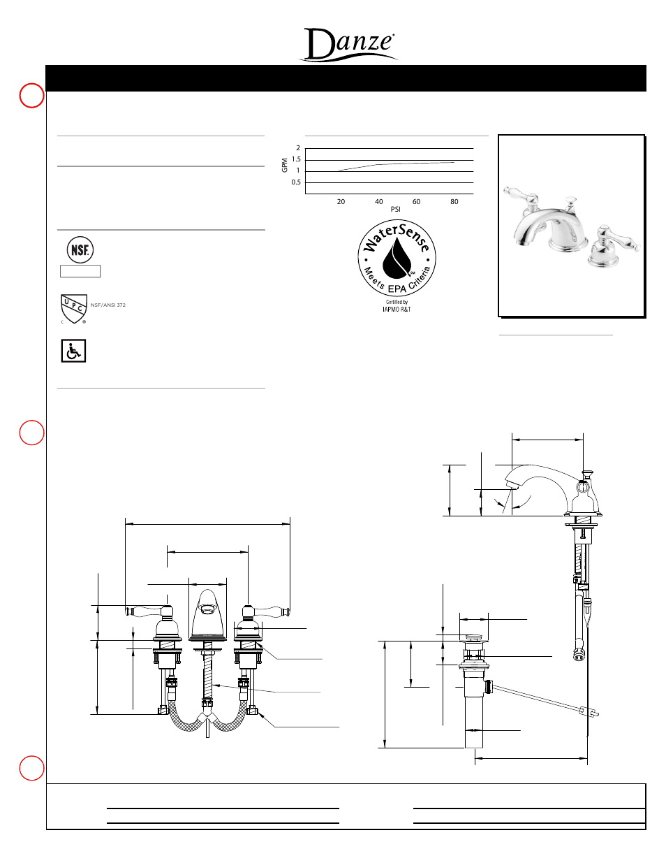 Danze D304055 - Spec Sheets User Manual | 1 page