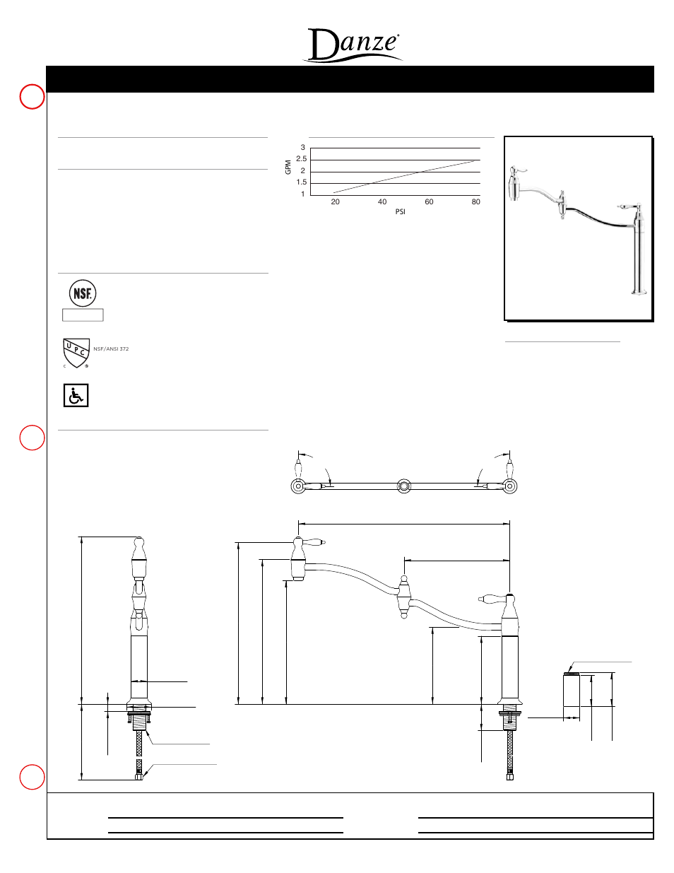 Danze D206540 - Spec Sheets User Manual | 1 page