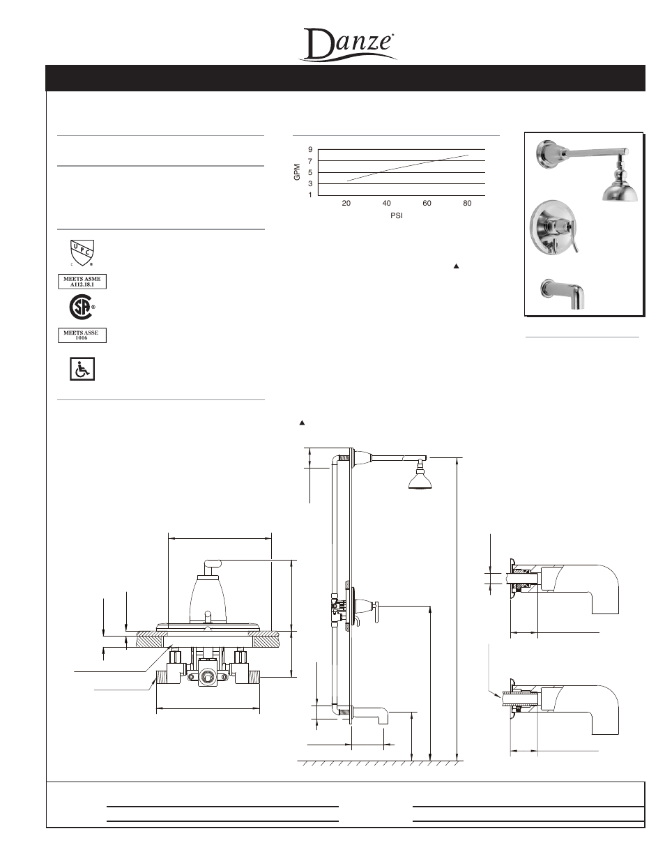 Danze D504054 - Spec Sheets User Manual | 2 pages