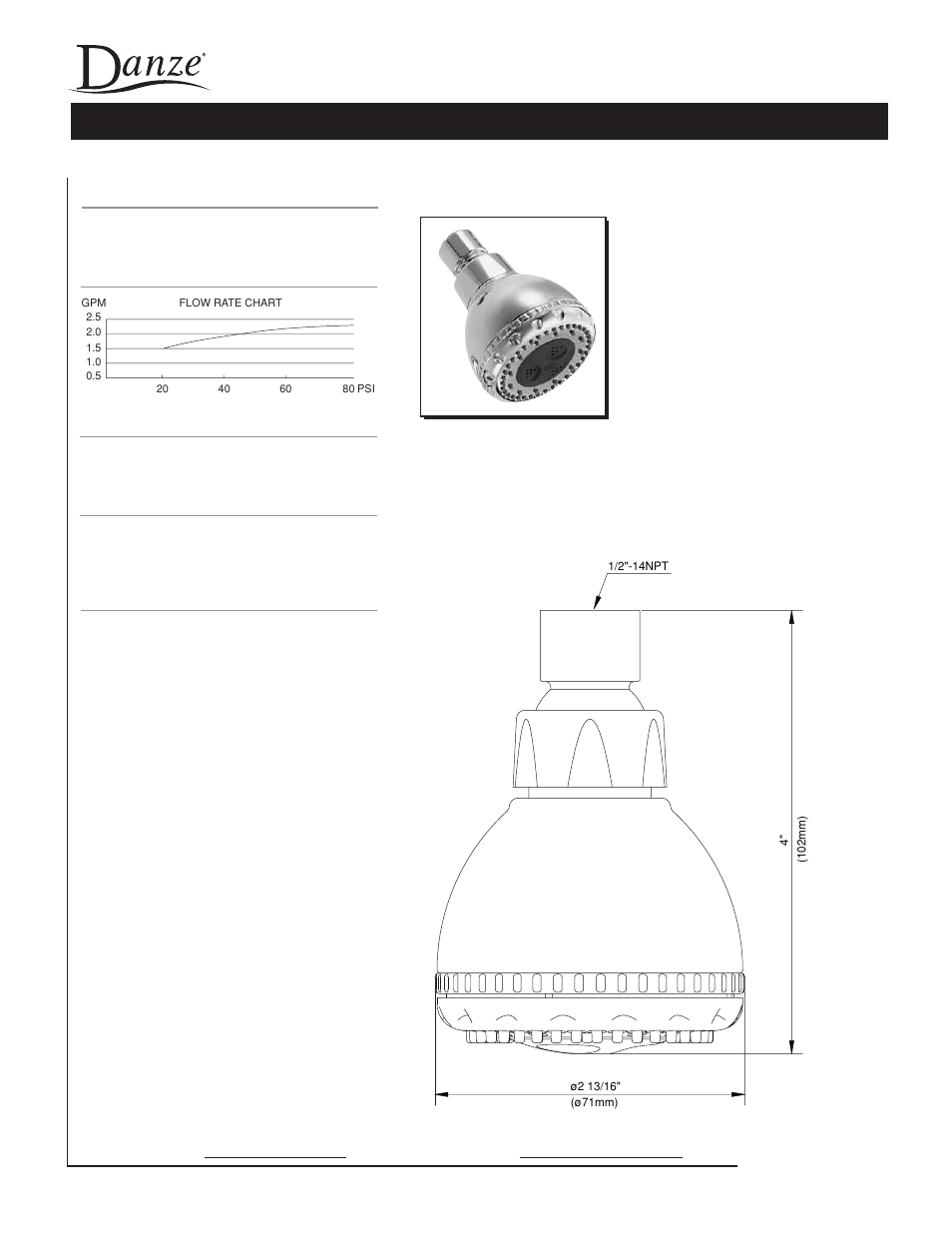 Danze D411012 User Manual | 1 page