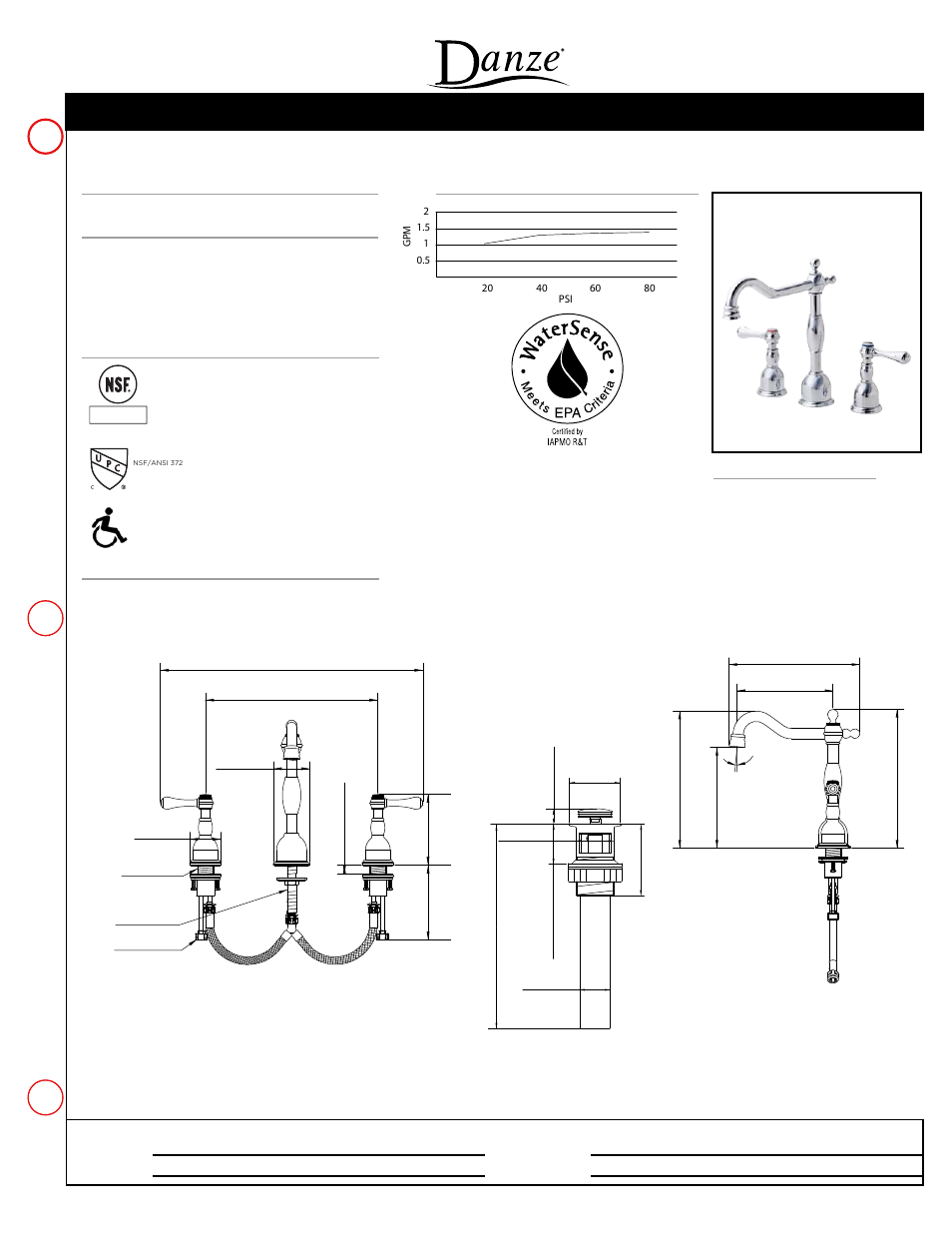 Danze D304057 - Spec Sheets User Manual | 1 page