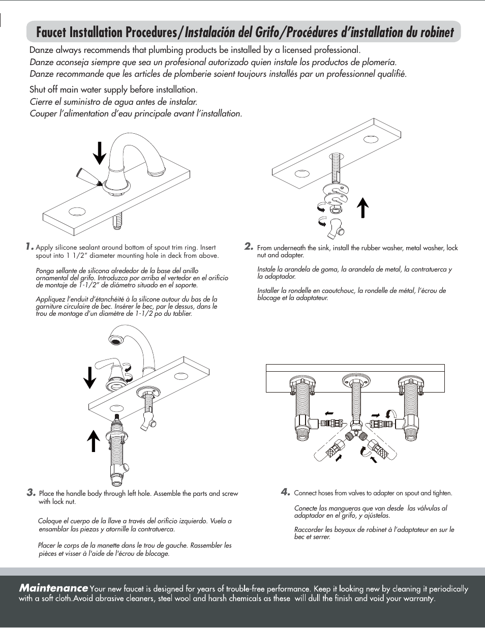 Danze D307356 - Installation Manual User Manual | Page 2 / 6