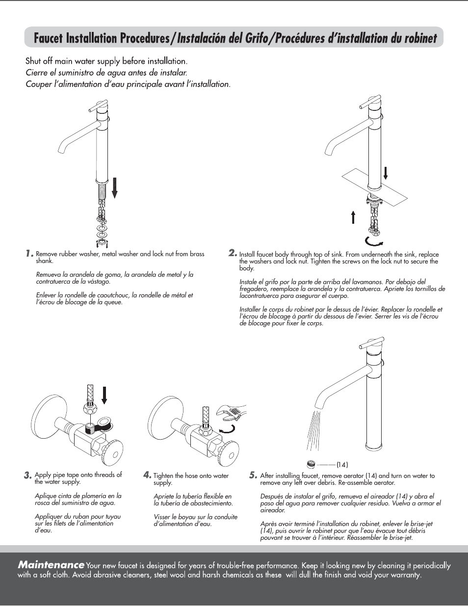 Danze D222658 - Installation Manual User Manual | Page 2 / 4