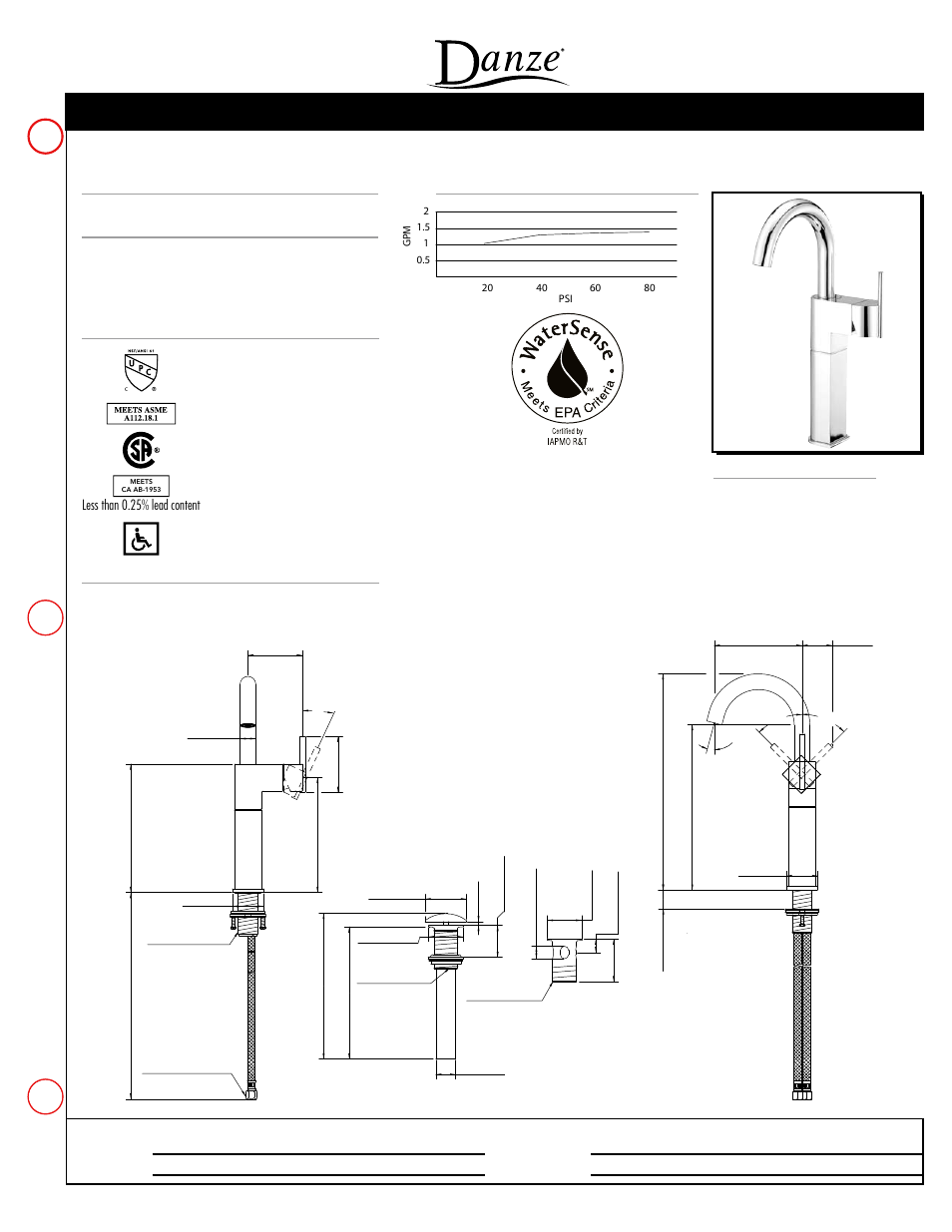 Danze D201542 User Manual | 1 page
