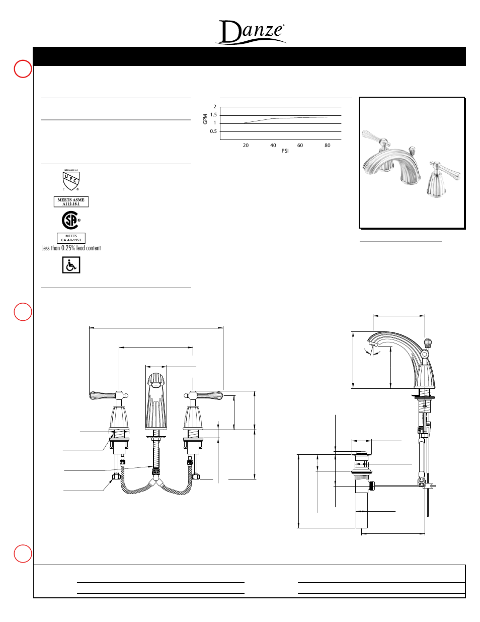 Danze D304060 - Spec Sheets User Manual | 1 page