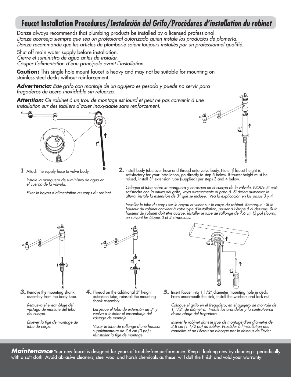 Danze D206057 - Installation Manual User Manual | Page 2 / 4