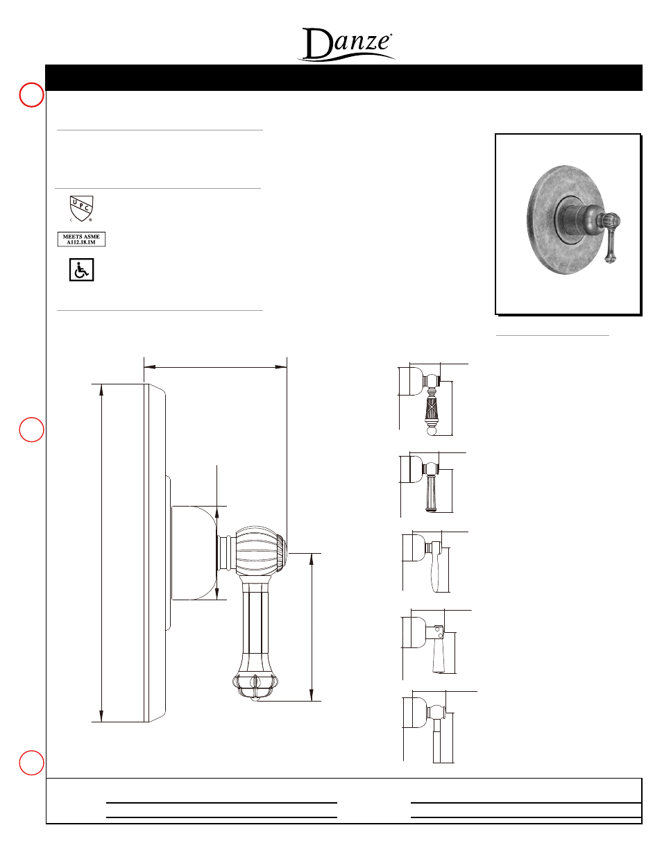 Danze STC-HFS User Manual | 1 page