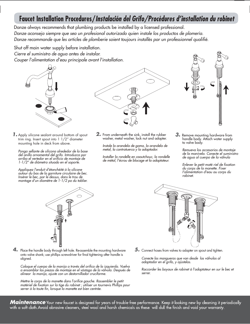 Danze D306457 - Installation Manual User Manual | Page 2 / 6