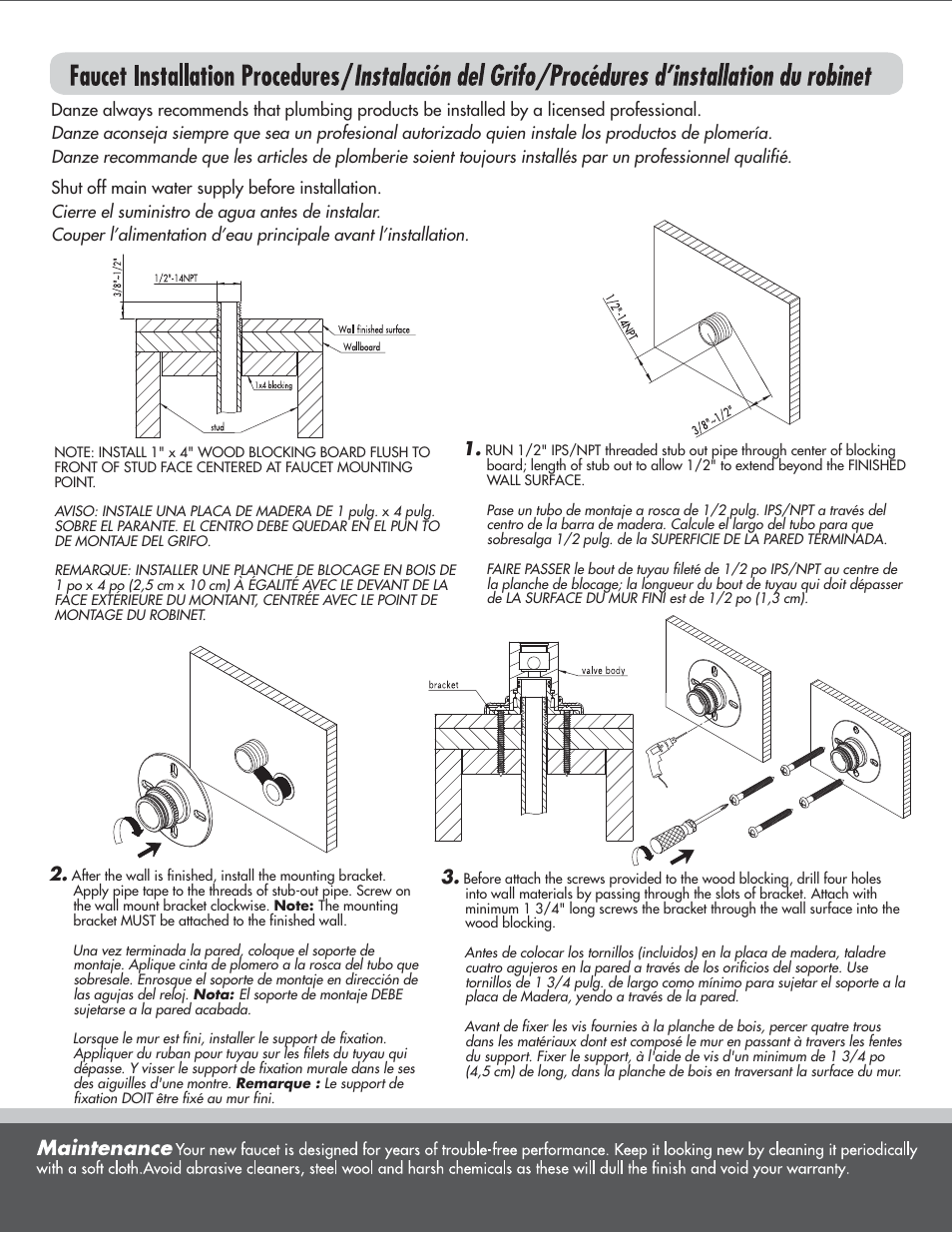 Danze D205058 - Installation Manual User Manual | Page 2 / 3