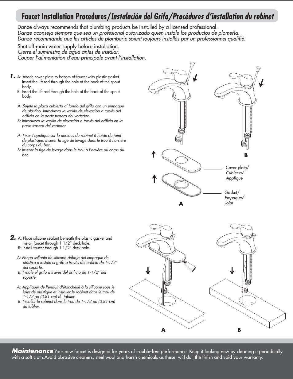 Danze D225525 - Installation Manual User Manual | Page 2 / 6