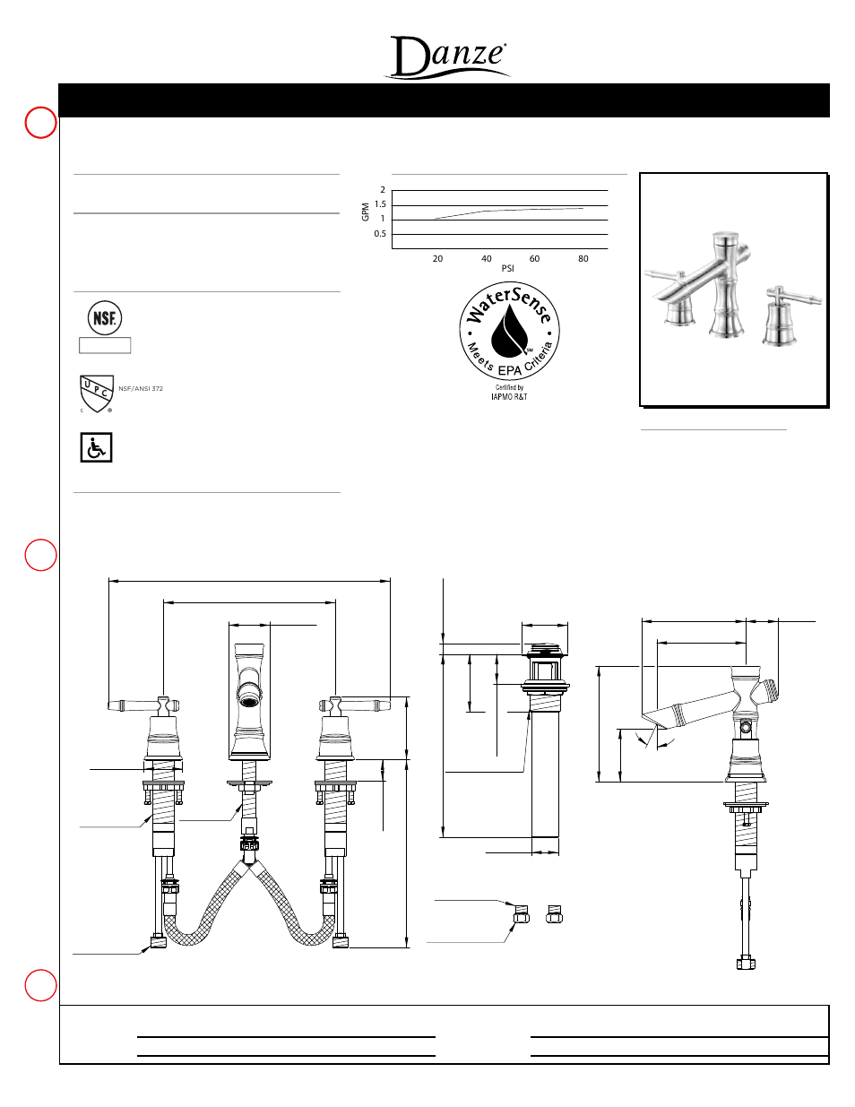 Danze D303045 - Spec Sheets User Manual | 1 page