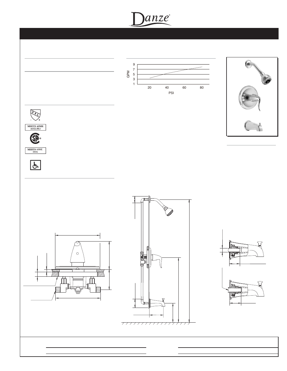Danze D510021 - Spec Sheets User Manual | 2 pages