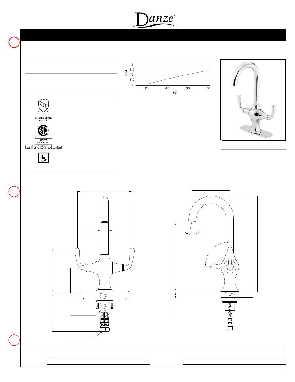 Danze D153556 User Manual | 1 page