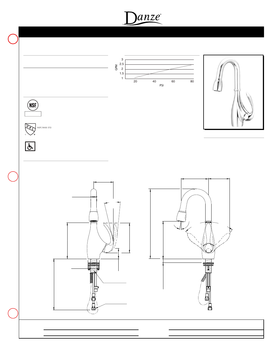 Danze D154546 - Spec Sheets User Manual | 1 page