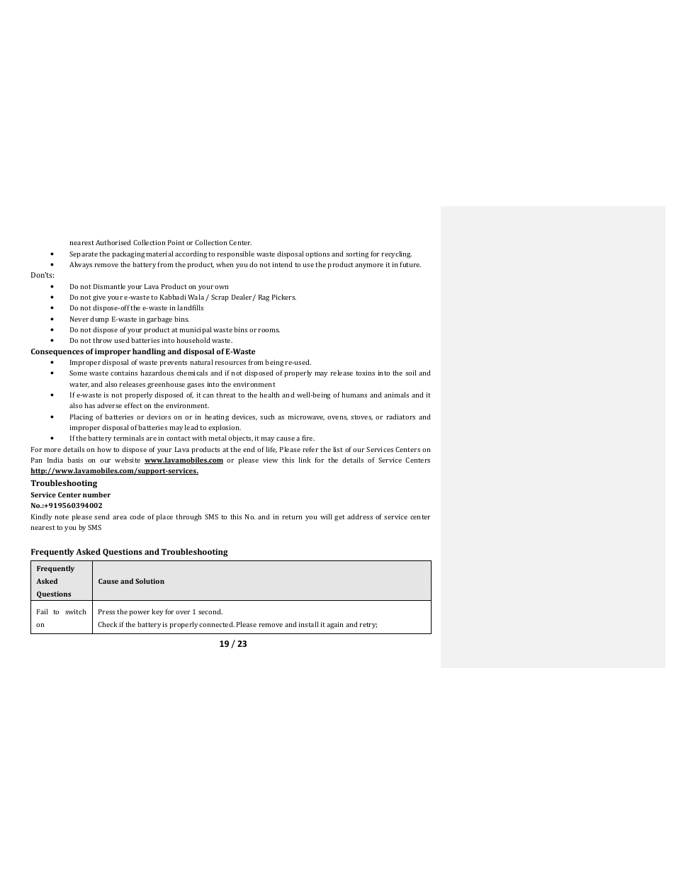 Lava Mobiles ARC12 User Manual | Page 19 / 23