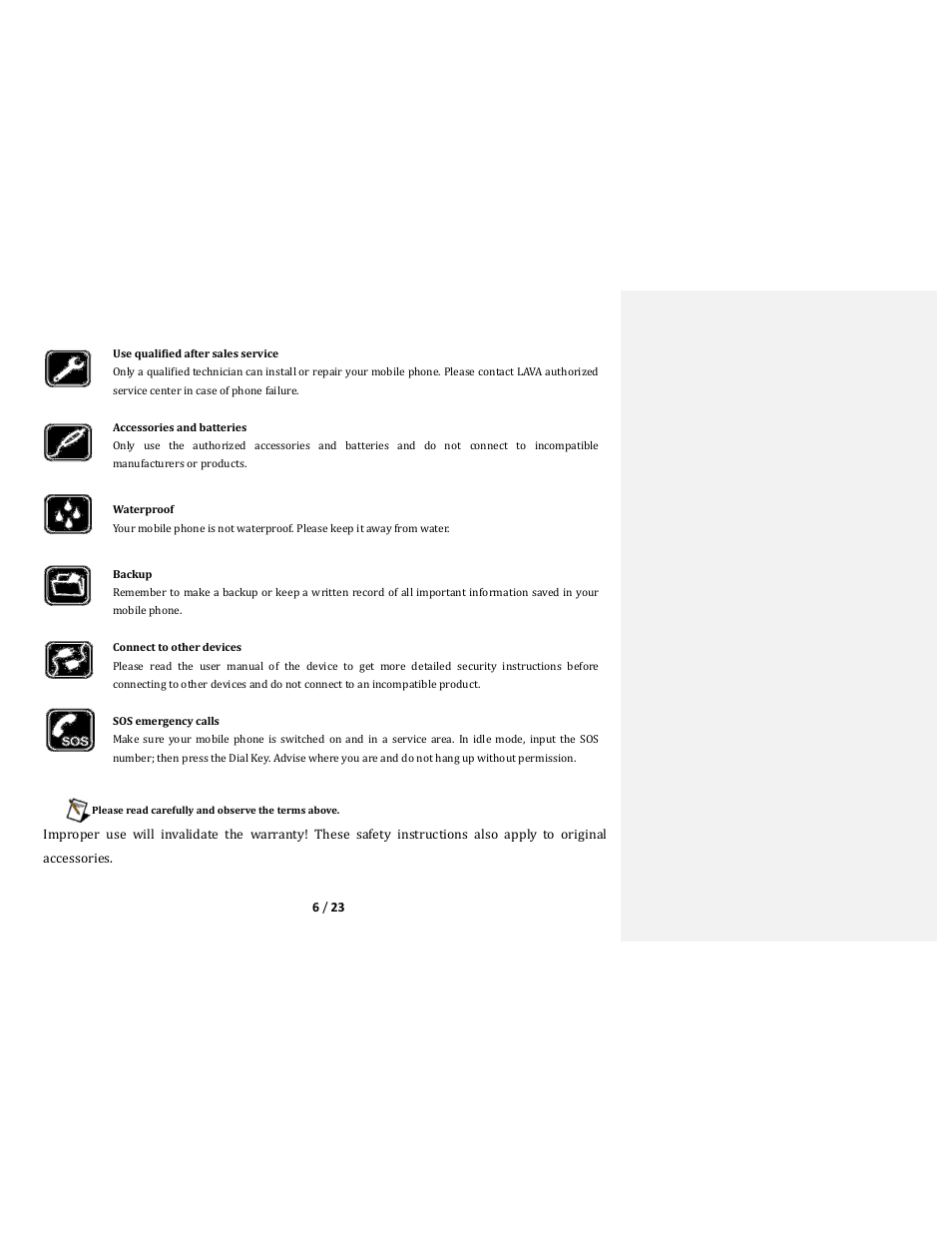 Lava Mobiles ARC12 User Manual | Page 6 / 23