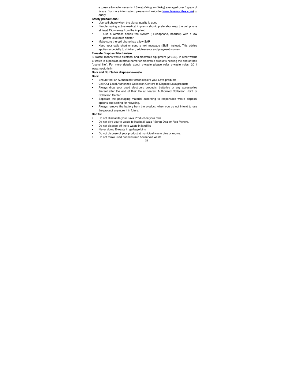 Lava Mobiles Iris 502 User Manual | Page 33 / 36