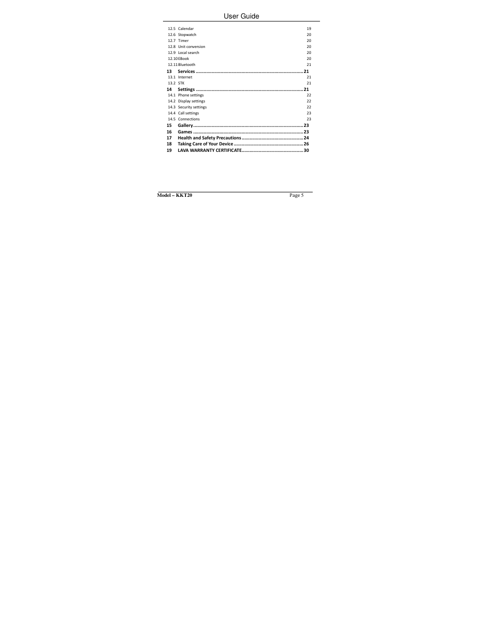 Lava Mobiles KKT 20 User Manual | Page 5 / 32