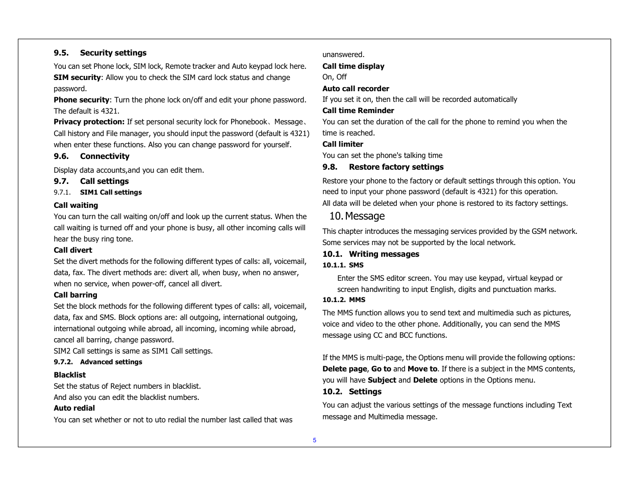 Message | Lava Mobiles Iris 349 User Manual | Page 5 / 8
