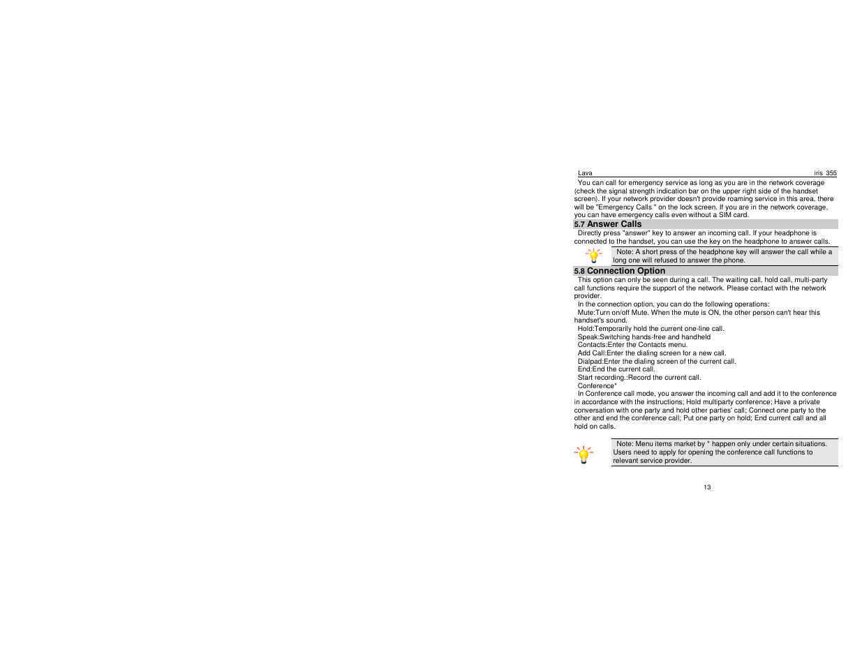 Lava Mobiles Iris 355 User Manual | Page 16 / 38