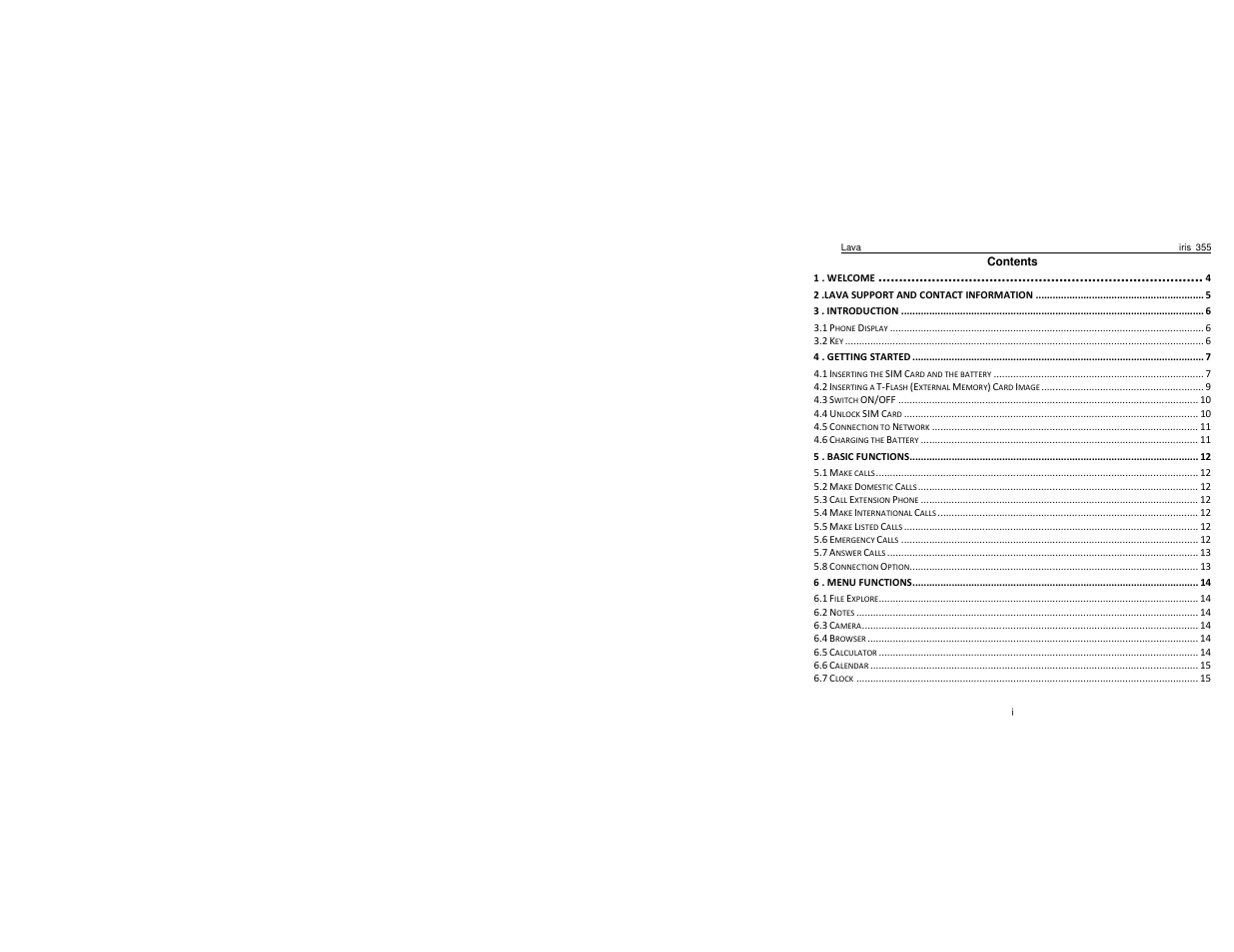 Lava Mobiles Iris 355 User Manual | Page 2 / 38