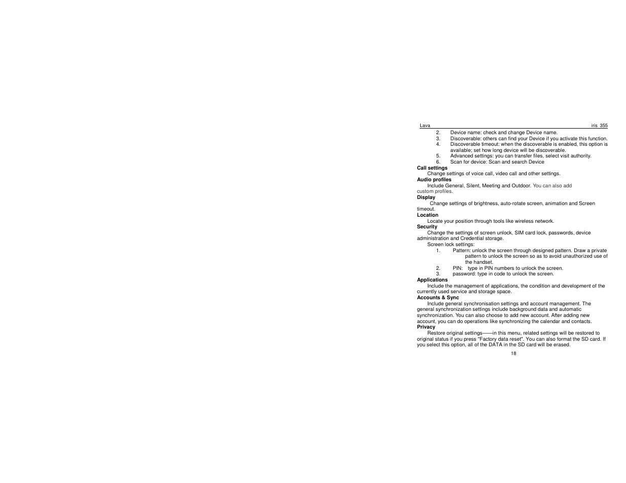 Lava Mobiles Iris 355 User Manual | Page 21 / 38