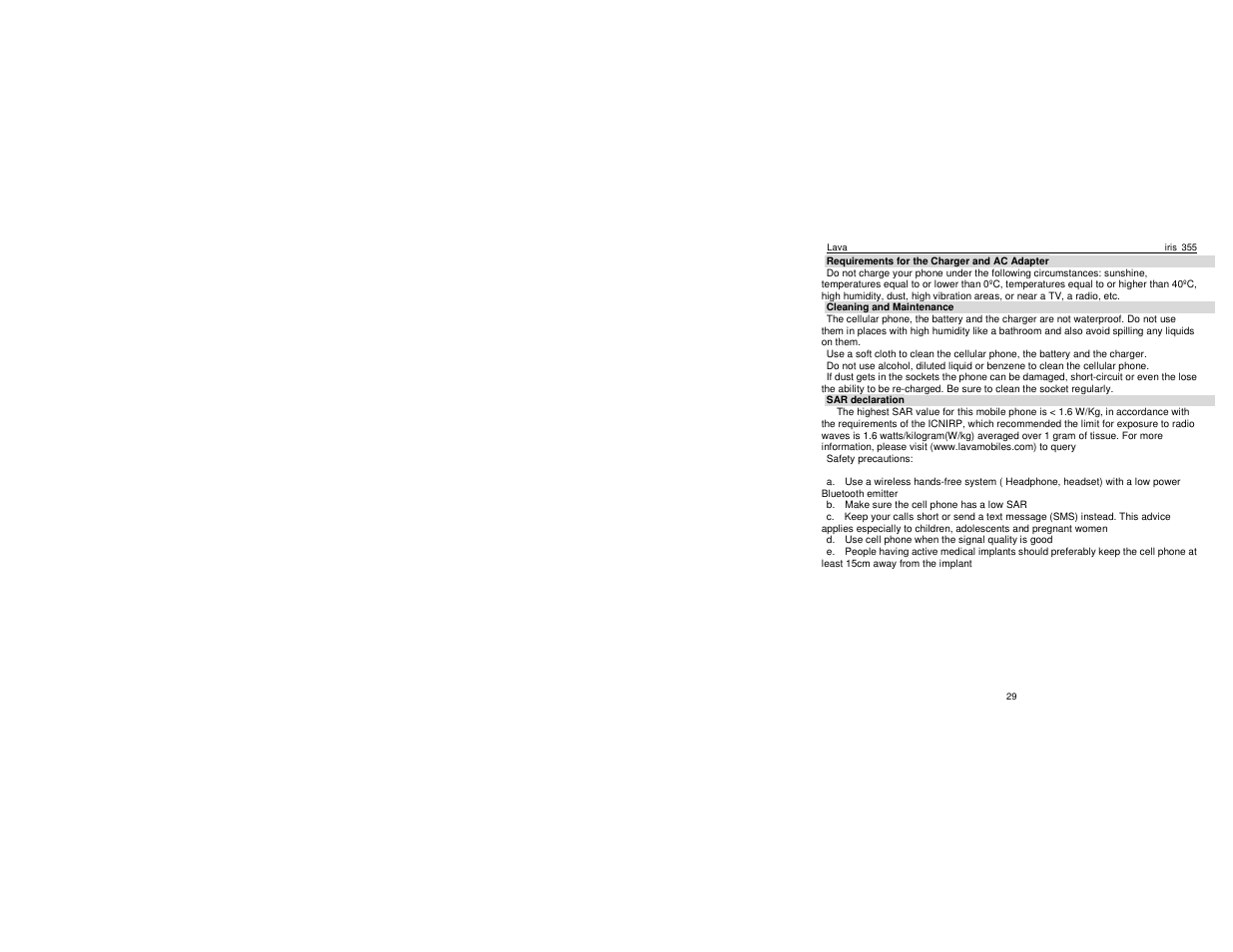 Lava Mobiles Iris 355 User Manual | Page 32 / 38