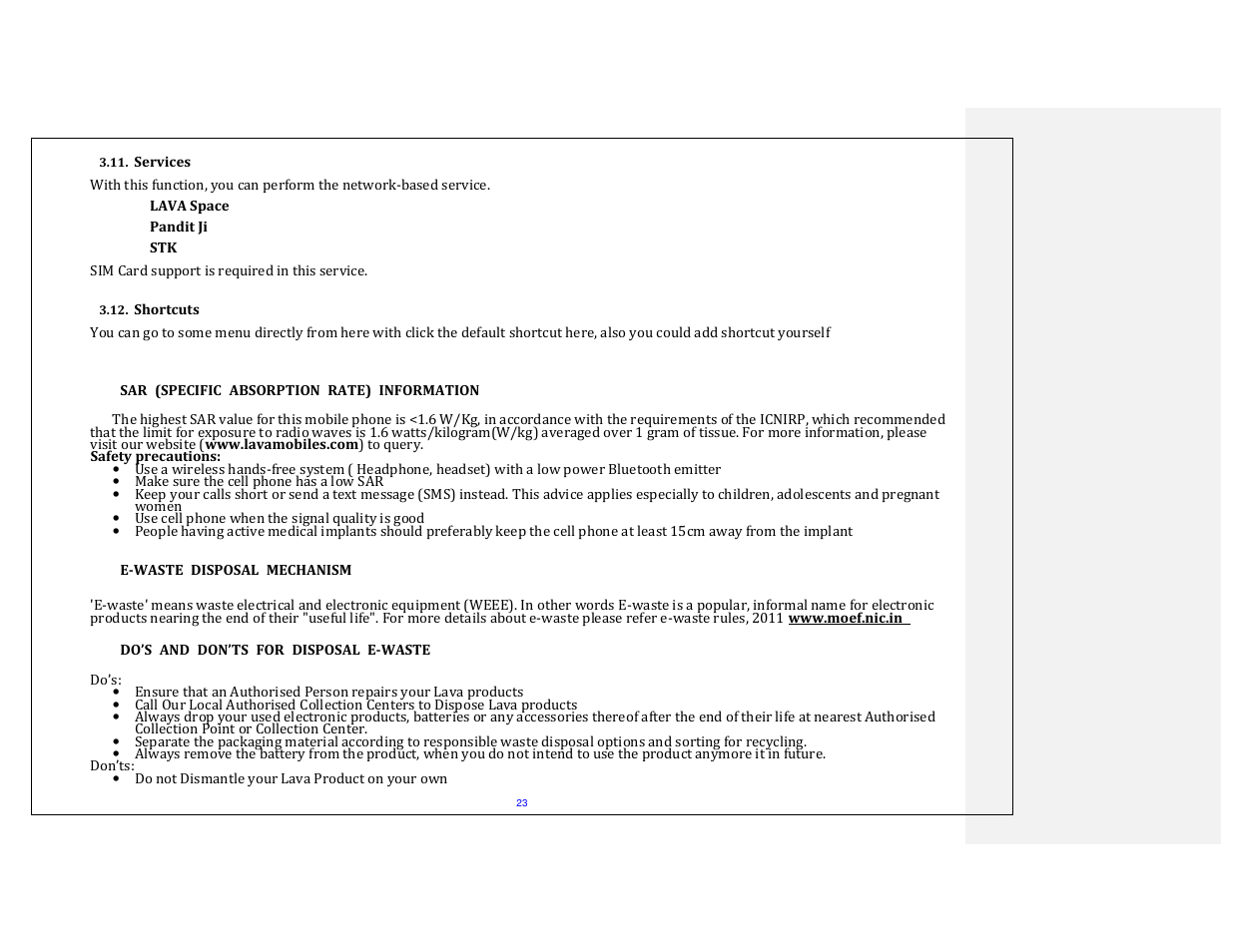 Lava Mobiles KKT 21 User Manual | Page 23 / 27