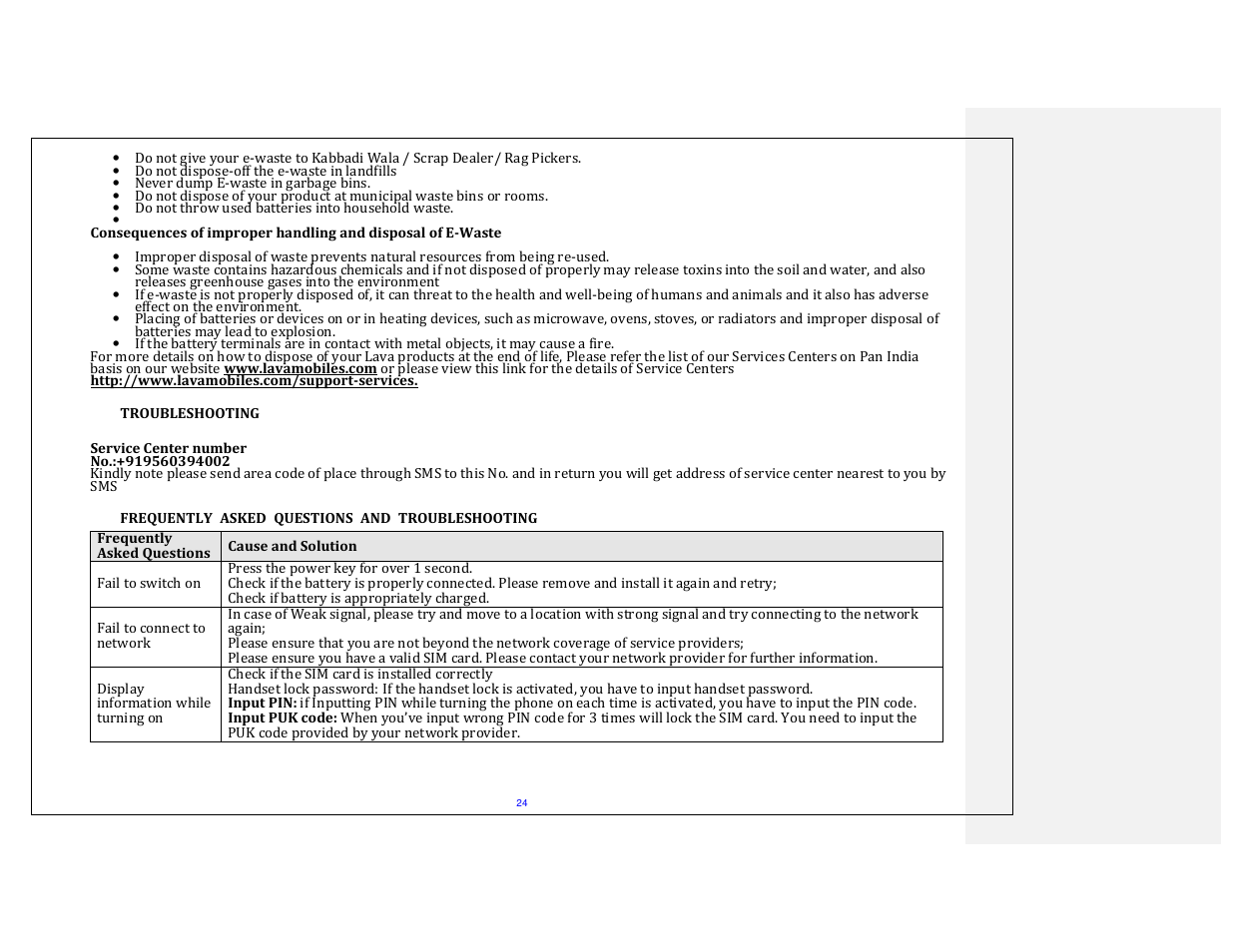 Lava Mobiles KKT 21 User Manual | Page 24 / 27