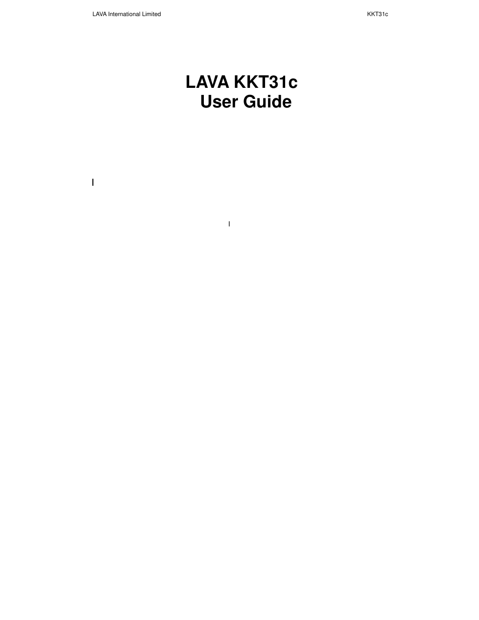 Lava Mobiles KKT 31C User Manual | 26 pages