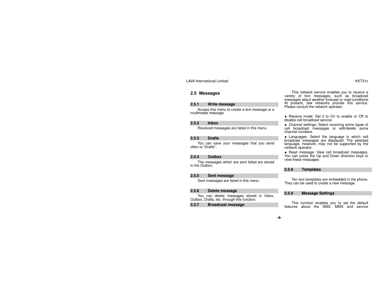 Lava Mobiles KKT 31C User Manual | Page 10 / 26