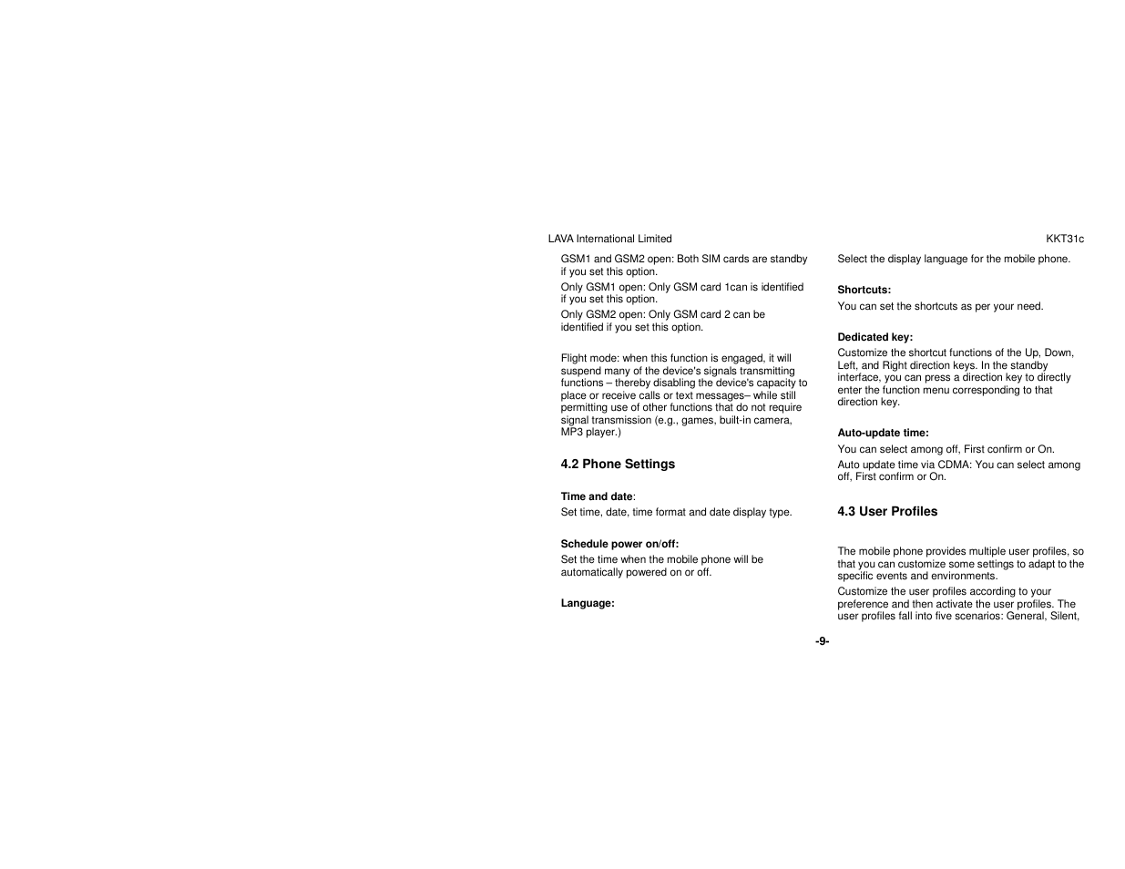 Lava Mobiles KKT 31C User Manual | Page 15 / 26