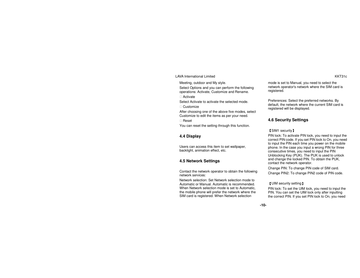 Lava Mobiles KKT 31C User Manual | Page 16 / 26