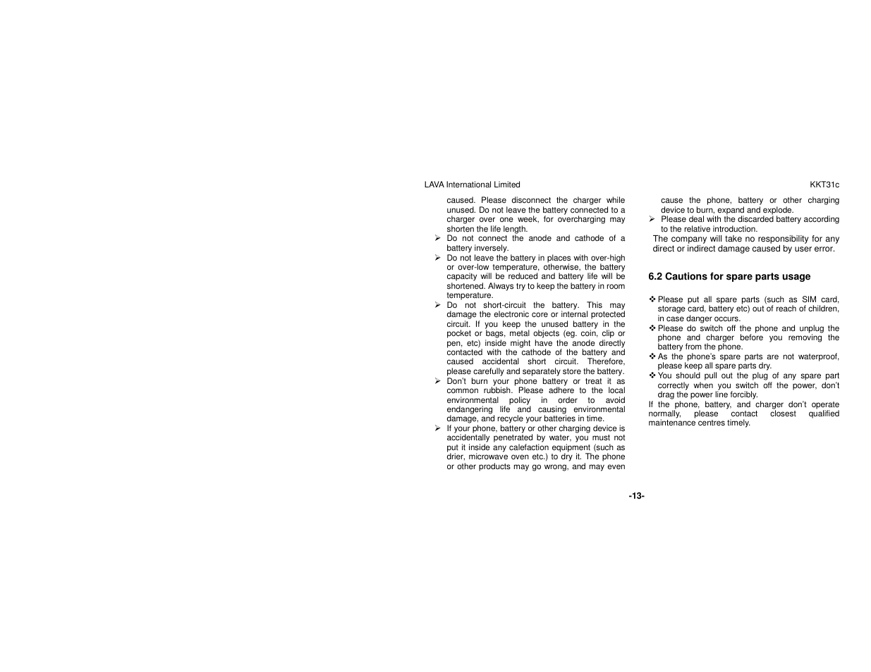 Lava Mobiles KKT 31C User Manual | Page 19 / 26