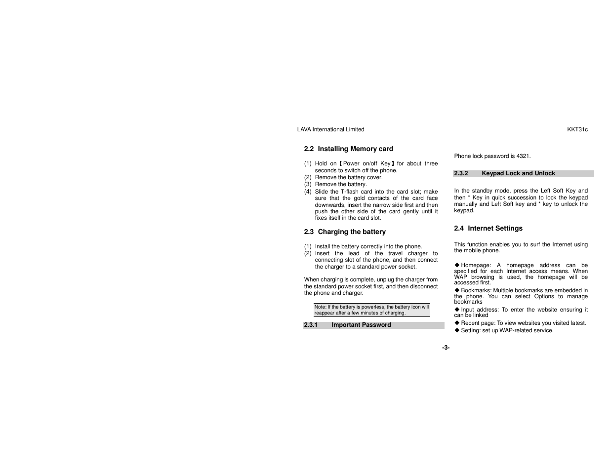 Lava Mobiles KKT 31C User Manual | Page 9 / 26