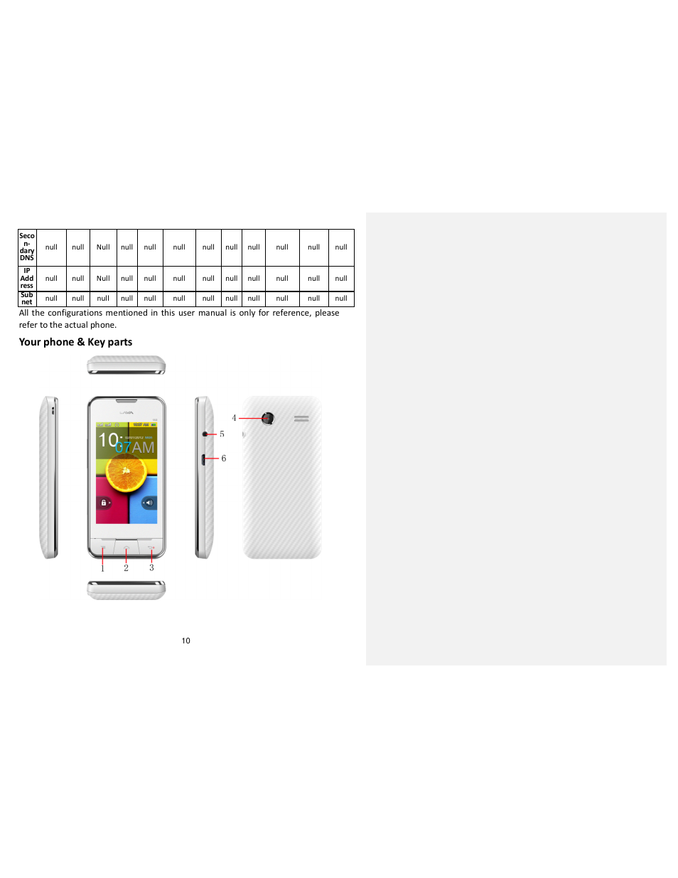 Your phone & key parts | Lava Mobiles Discover 132 User Manual | Page 10 / 28