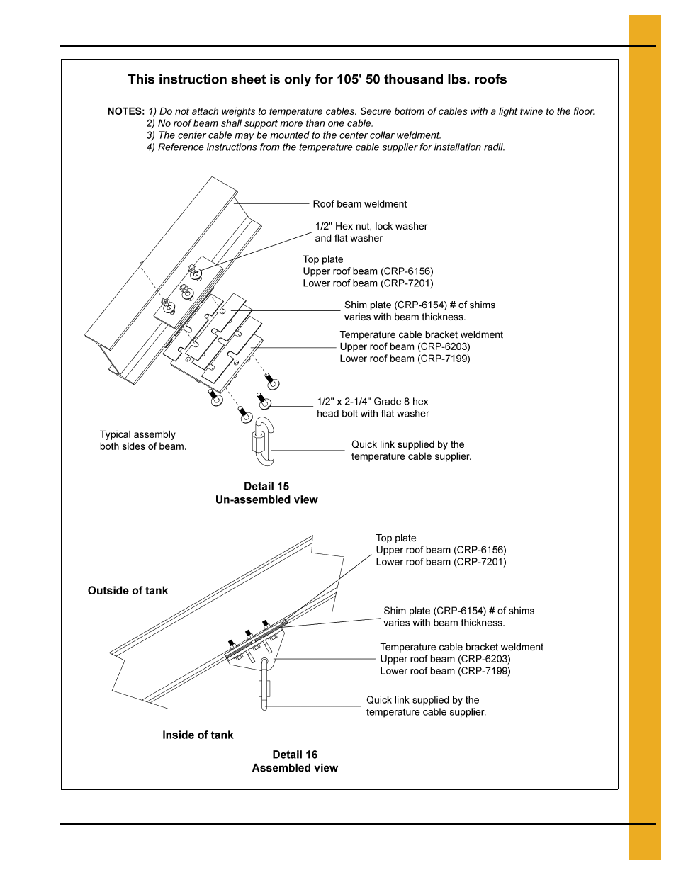 105' roof assembly instructions | Grain Systems Bin Accessories PNEG-1883 User Manual | Page 23 / 26