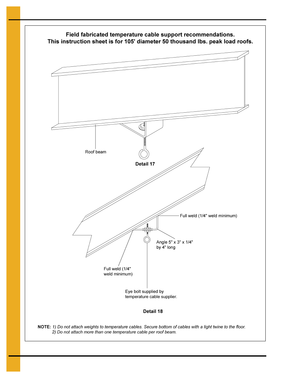 105' roof assembly instructions | Grain Systems Bin Accessories PNEG-1883 User Manual | Page 24 / 26