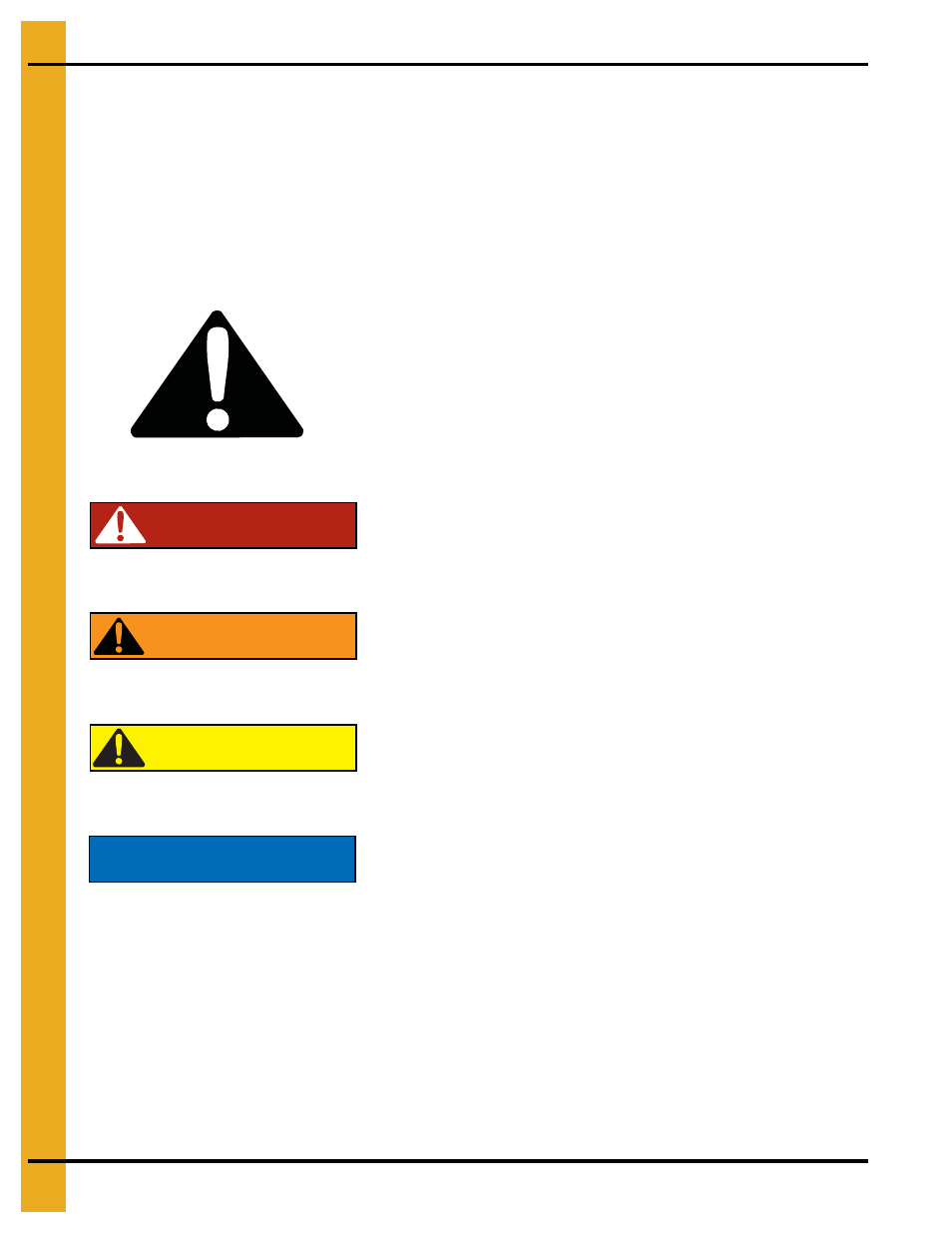 Safety, Chapter 1 safety, Safety guidelines | Danger, Warning caution notice | Grain Systems Bin Accessories PNEG-1883 User Manual | Page 4 / 26