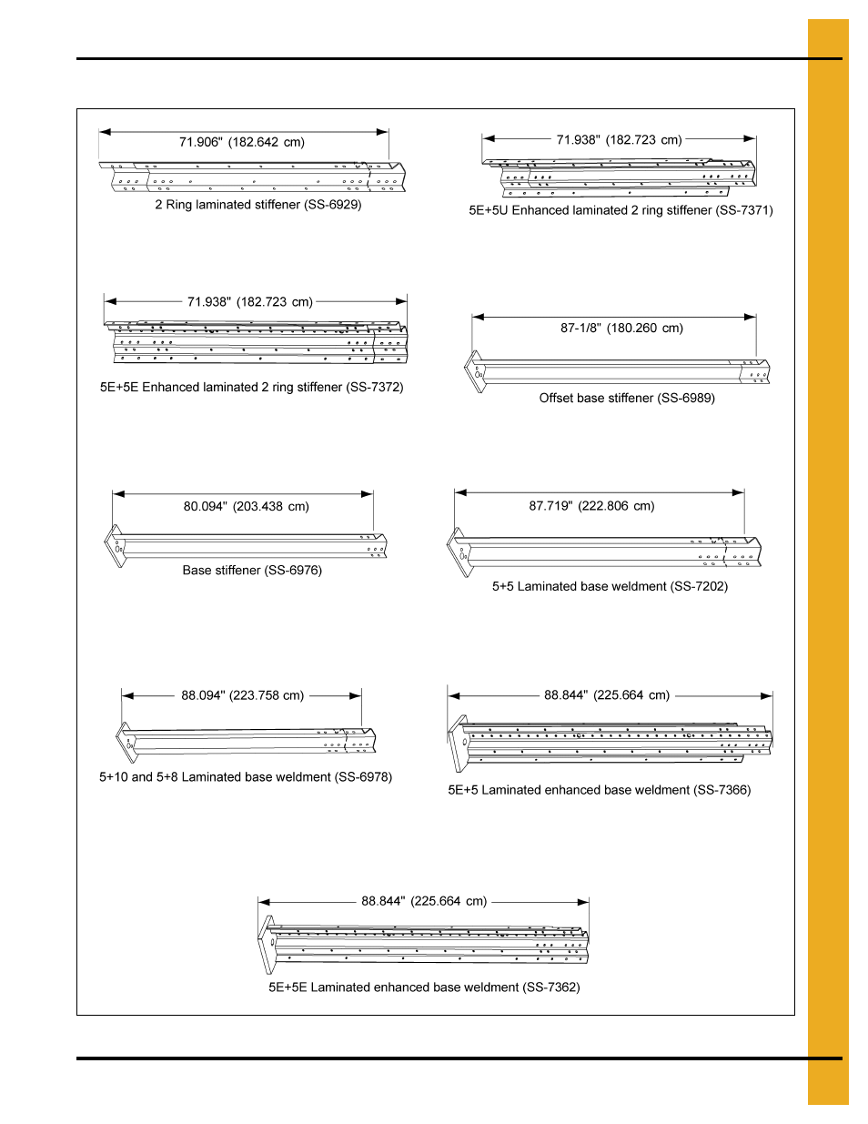 Commercial stiffeners for 2.66'' corrugation | Grain Systems Bin Accessories PNEG-1859 User Manual | Page 33 / 90