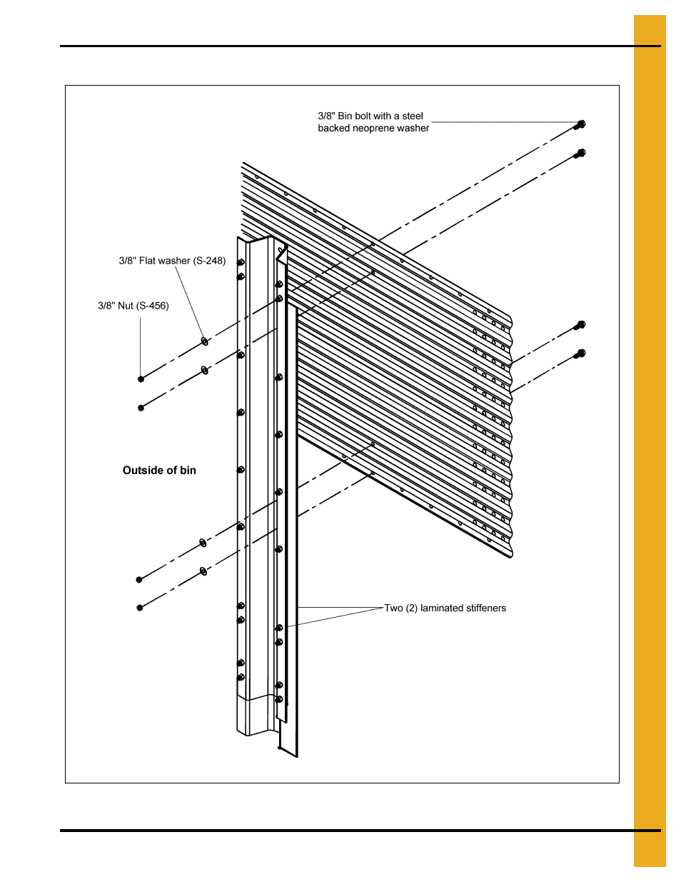 Laminated stiffener to sidewall detail | Grain Systems Bin Accessories PNEG-1859 User Manual | Page 43 / 90