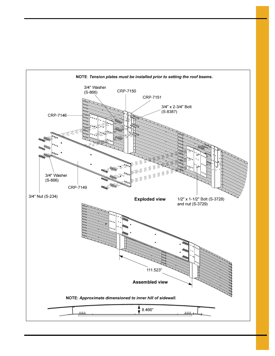 Tension coupler and tension plate connection | Grain Systems Bin Accessories PNEG-1859 User Manual | Page 49 / 90