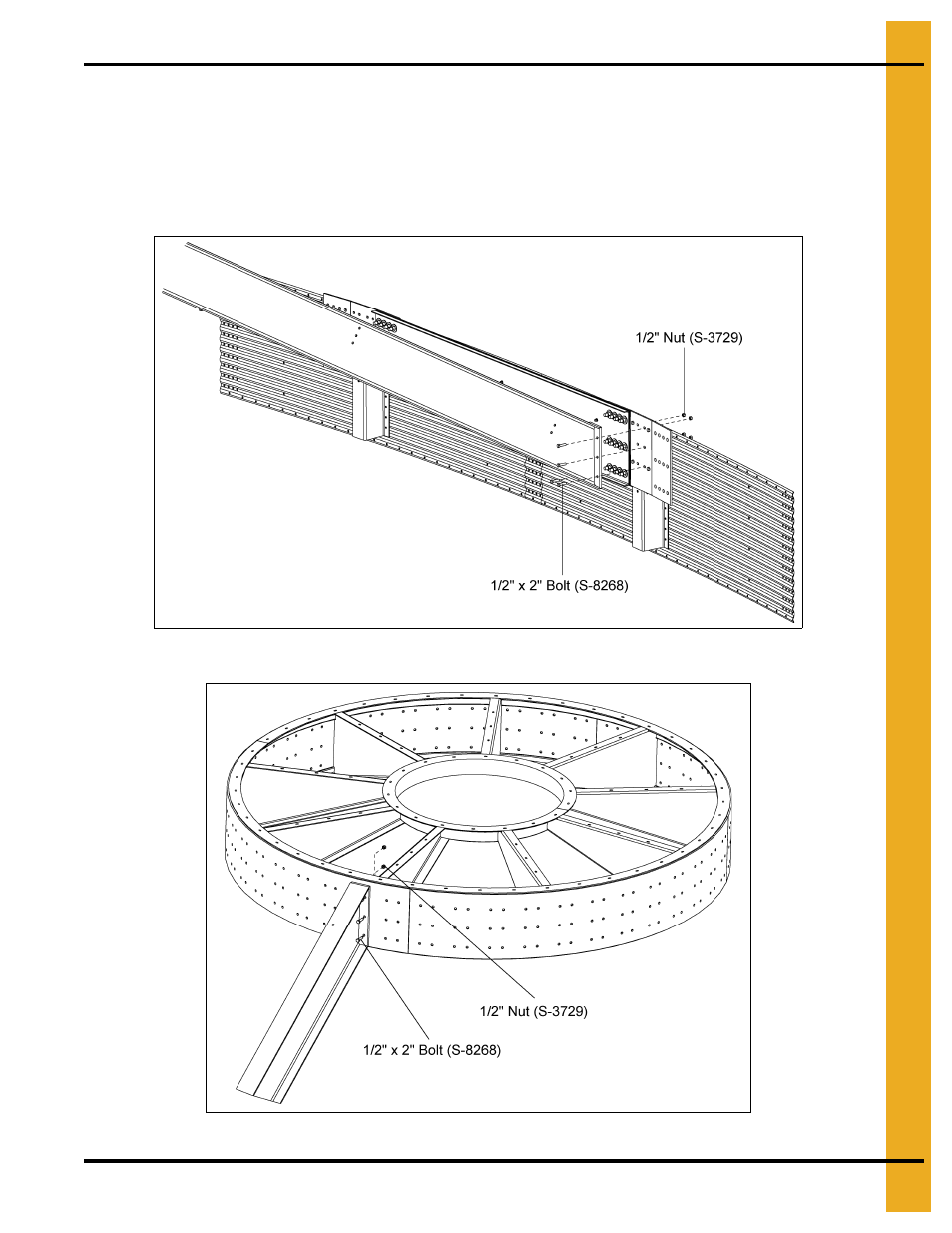 Roof beam to tension coupler and center collar | Grain Systems Bin Accessories PNEG-1859 User Manual | Page 51 / 90