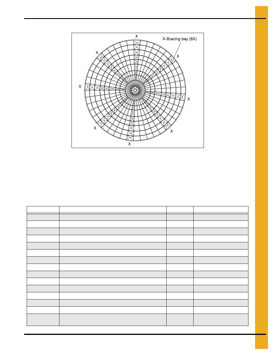 X-bracing layout (continued), 2.66" commercial tank roof instructions | Grain Systems Bin Accessories PNEG-1859 User Manual | Page 57 / 90