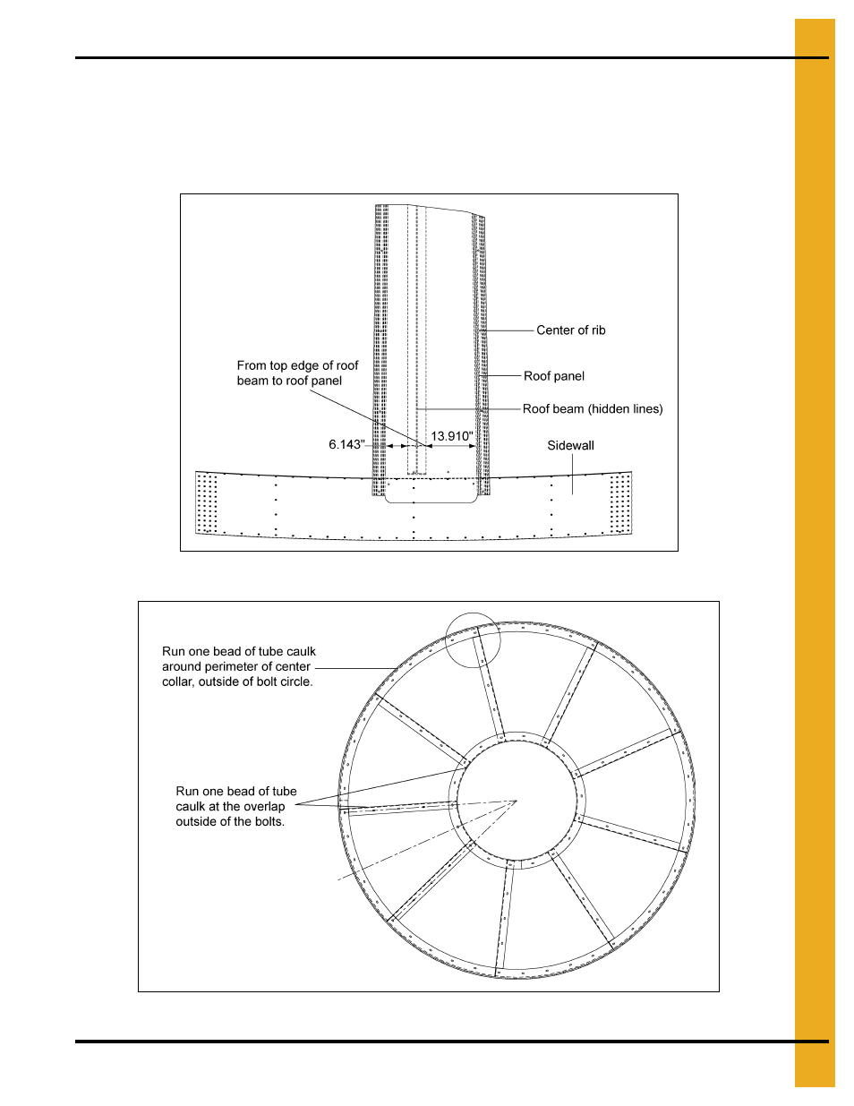 2.66" commercial tank accessories installation, Roof vent assembly | Grain Systems Bin Accessories PNEG-1859 User Manual | Page 65 / 90