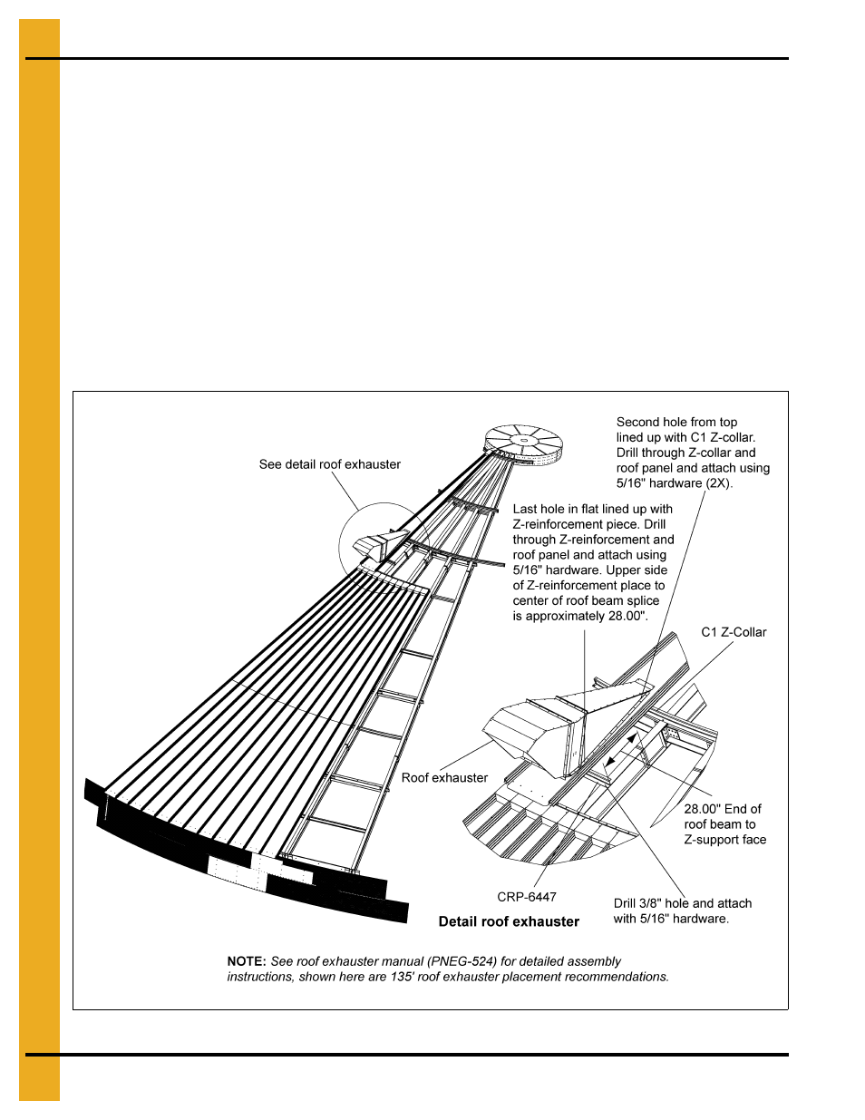 Roof exhauster placement | Grain Systems Bin Accessories PNEG-1859 User Manual | Page 68 / 90