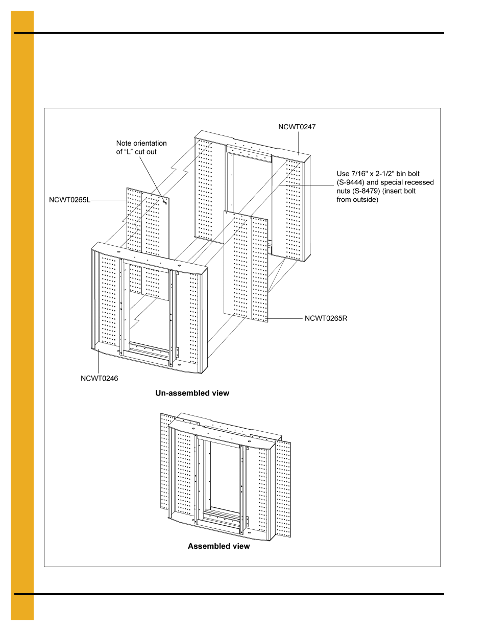 Jamb plate assembly | Grain Systems Bin Accessories PNEG-1859 User Manual | Page 80 / 90